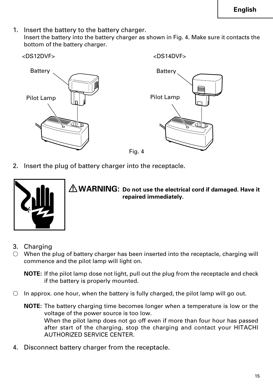 Warning | InFocus DS 14DVF User Manual | Page 15 / 68
