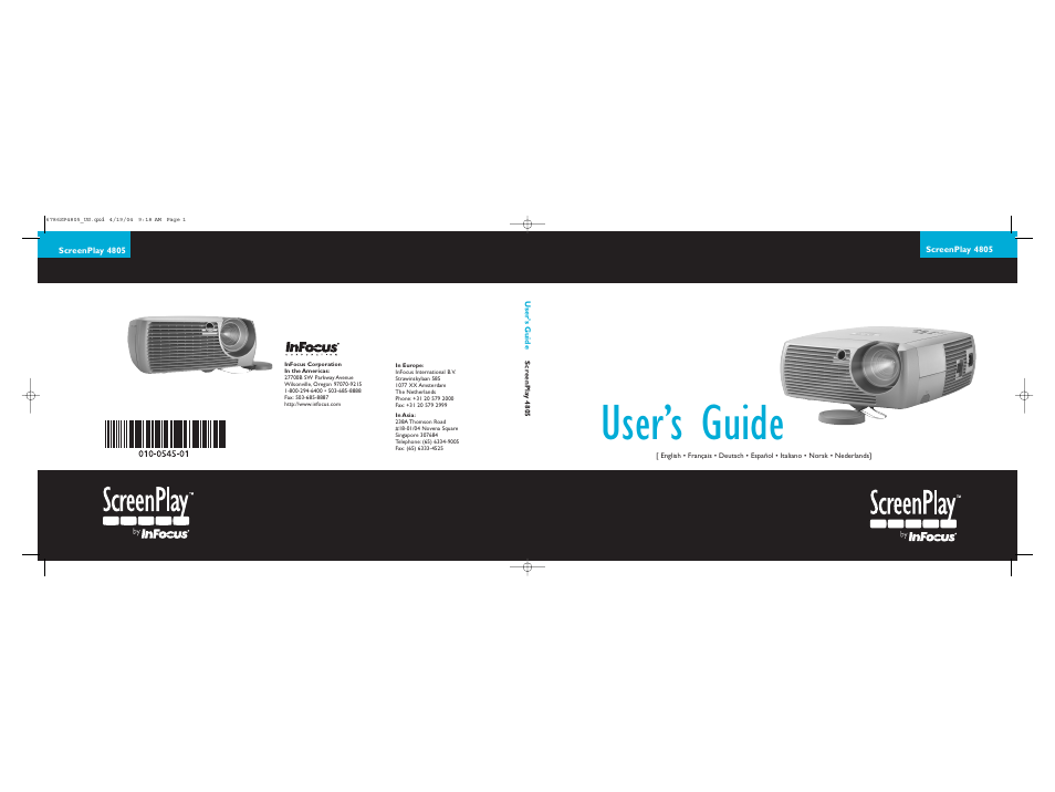 InFocus 4805 User Manual | 50 pages