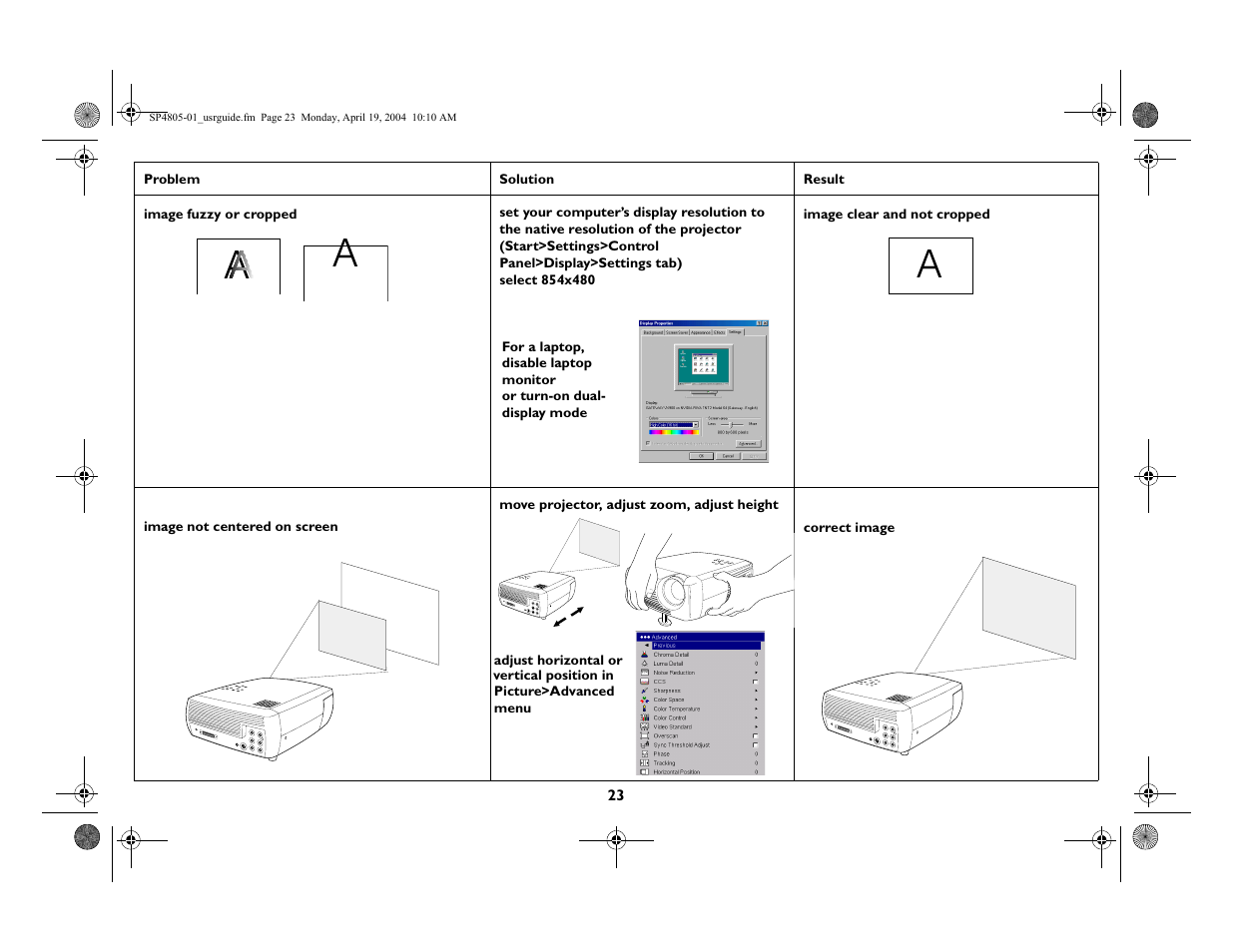 InFocus 4805 User Manual | Page 24 / 50