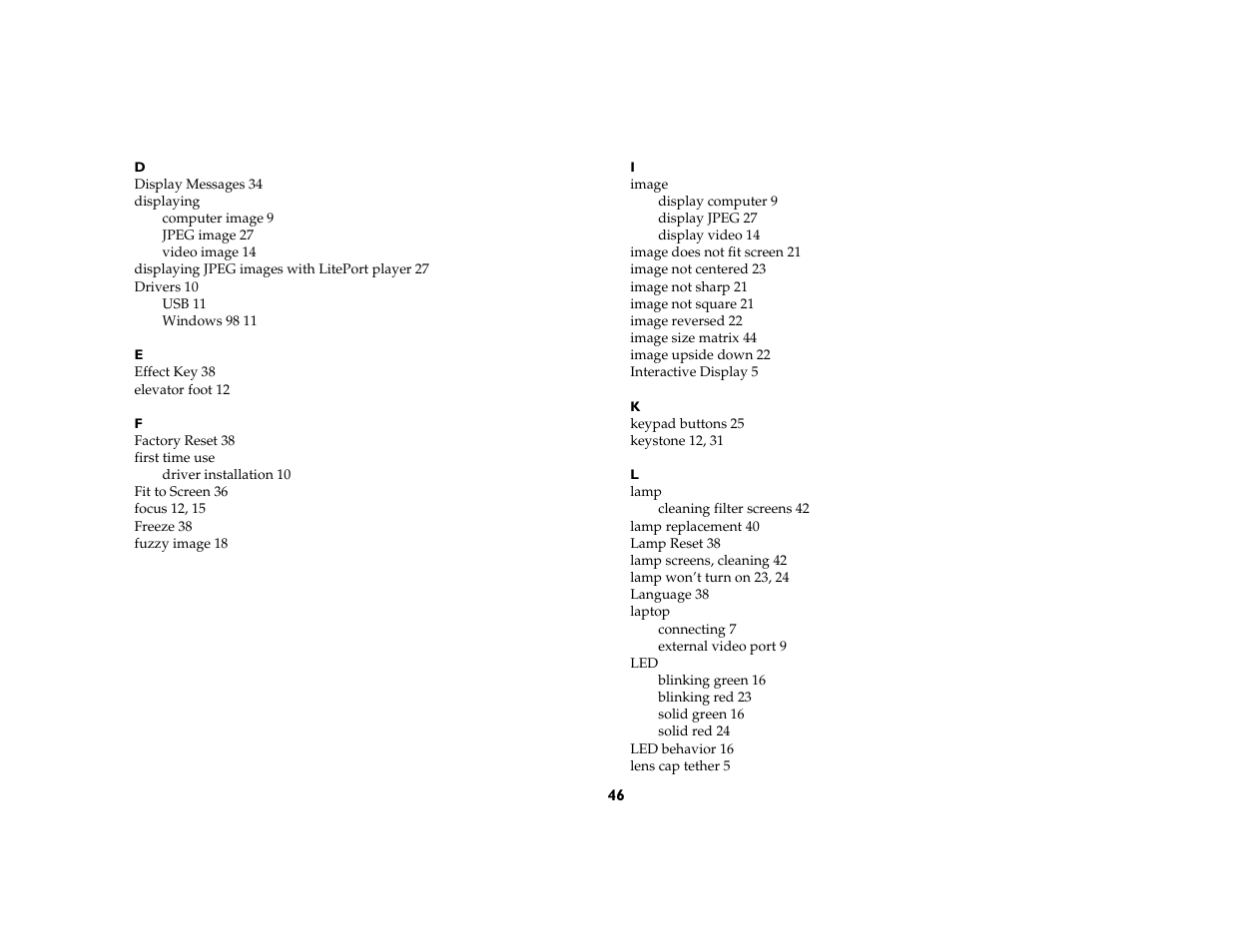 InFocus C170 User Manual | Page 46 / 51