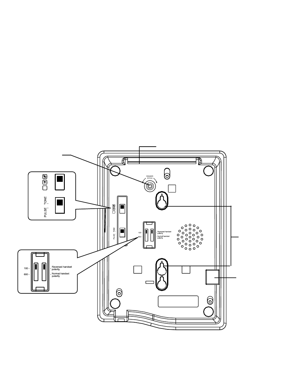Line connection, Handset polarity switch, Figure 4 | Interquartz IQ331 User Manual | Page 16 / 20