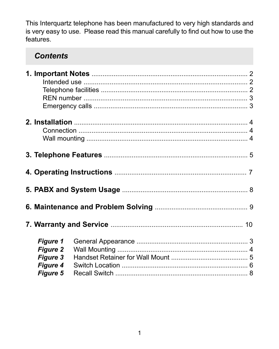 Interquartz BASIC PHONE 98380 User Manual | Page 2 / 12
