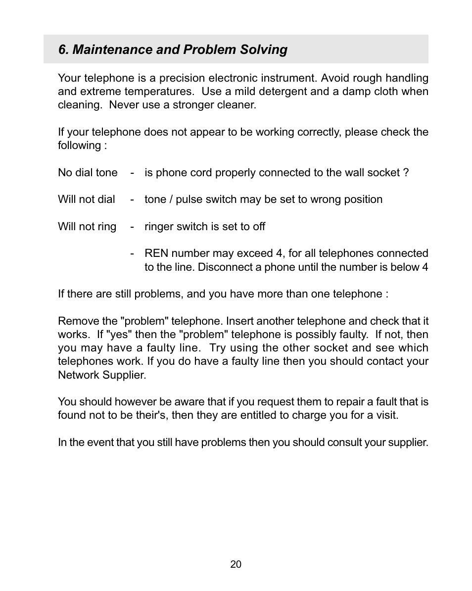 Maintenance and problem solving | Interquartz 98583 User Manual | Page 21 / 23