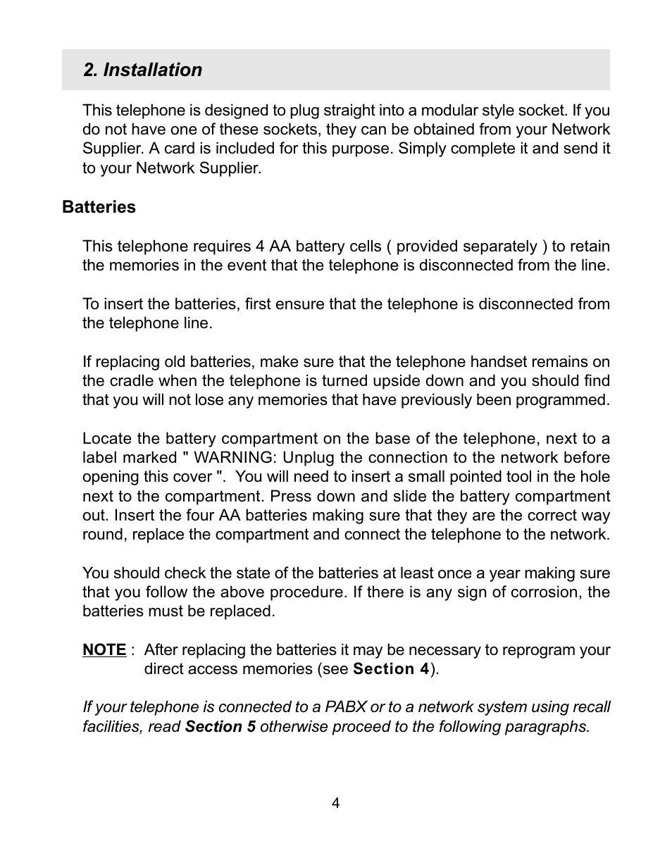 Installation | Interquartz 98583 User Manual | Page 5 / 23