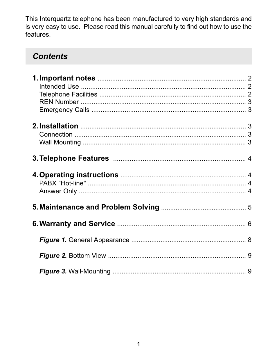 Interquartz 9826N User Manual | Page 2 / 11