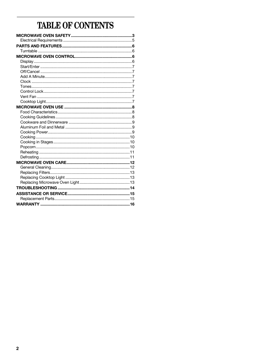 Inglis Home Appliances IOR14XR User Manual | Page 2 / 16
