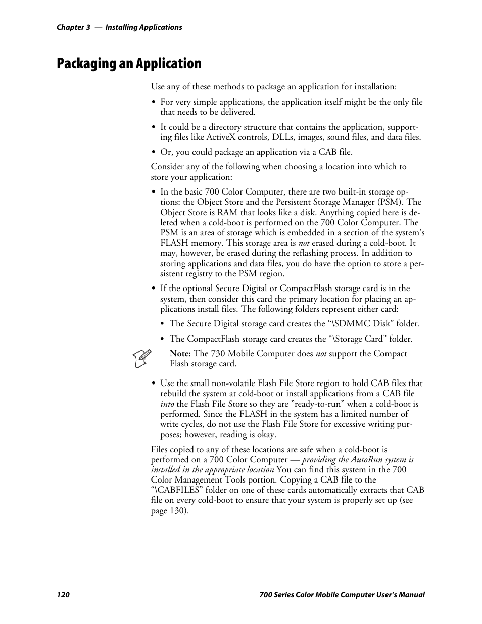 Packaging an application | Intermec 700 User Manual | Page 144 / 452