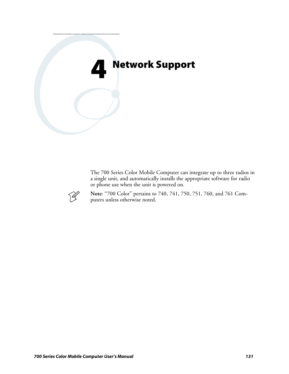 Chapter 4 - network support | Intermec 700 User Manual | Page 155 / 452