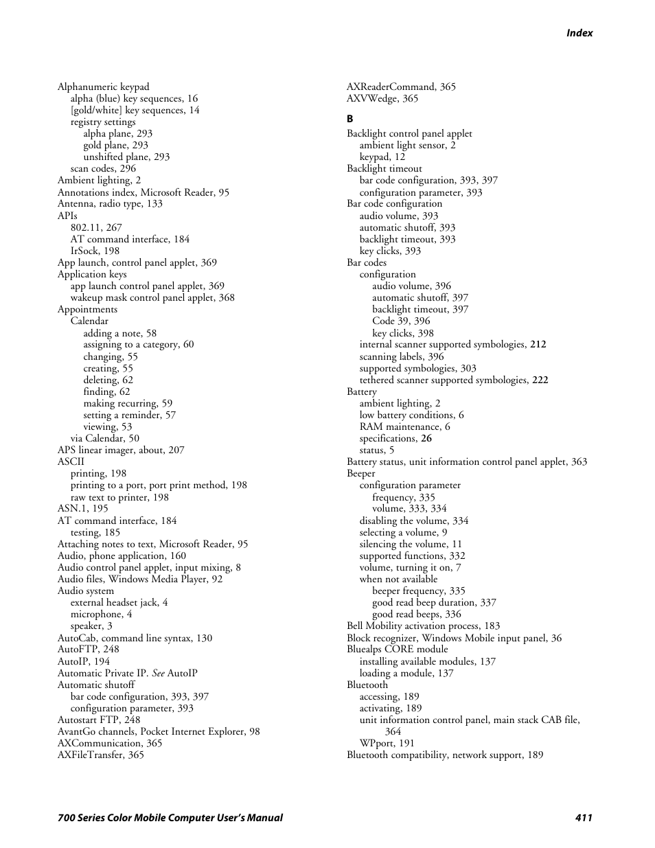 Intermec 700 User Manual | Page 435 / 452