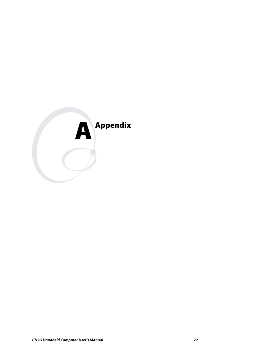 Appendix a | Intermec CN2G User Manual | Page 89 / 102