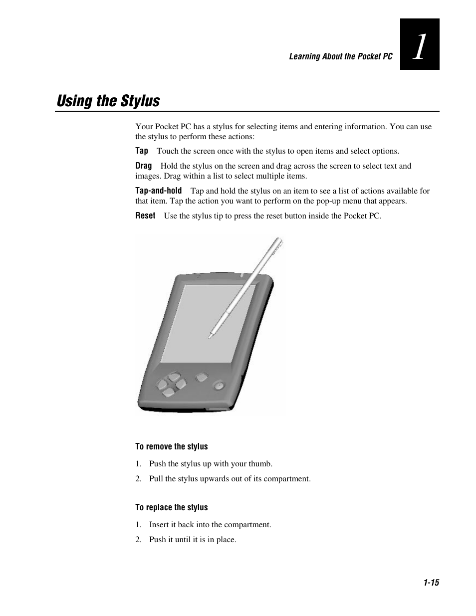 Using the stylus | Intermec 70 User Manual | Page 27 / 134