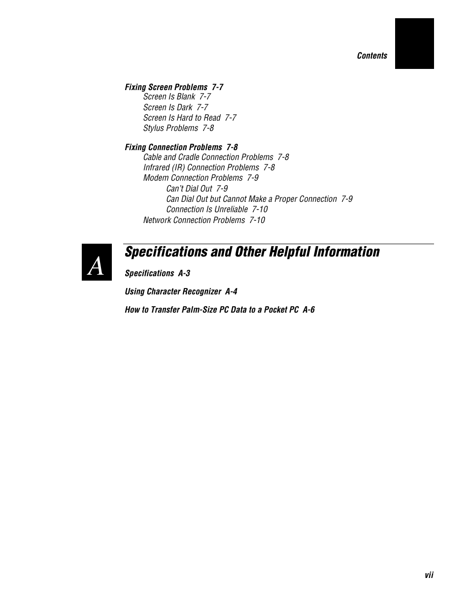 Specifications and other helpful information | Intermec 70 User Manual | Page 7 / 134