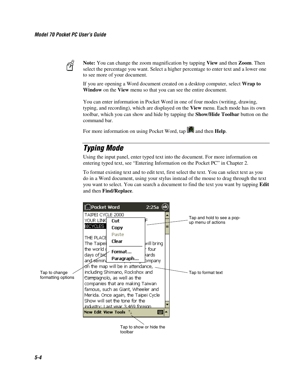 Typing mode | Intermec 70 User Manual | Page 86 / 134