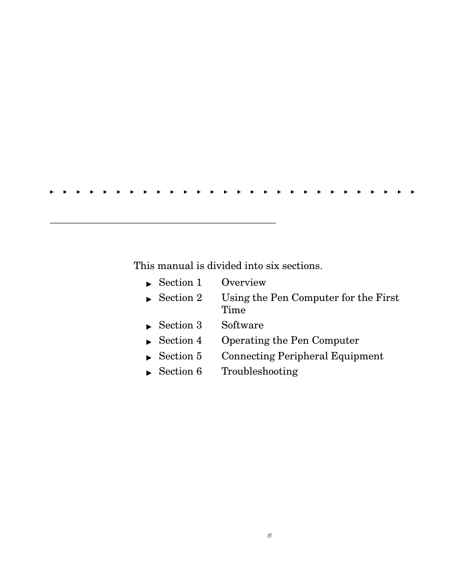 Section 1, Introduction, Overview | Introduction: about this manual, 1 pen*key, 6642 pen computer user’s guide | Intermec NORAND 6642 User Manual | Page 10 / 77