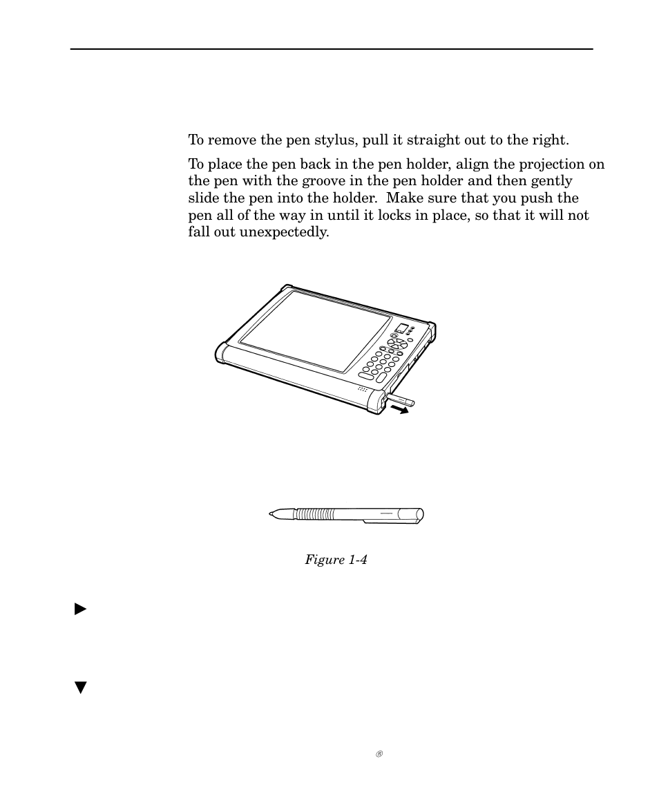 Pen stylus | Intermec NORAND 6642 User Manual | Page 16 / 77