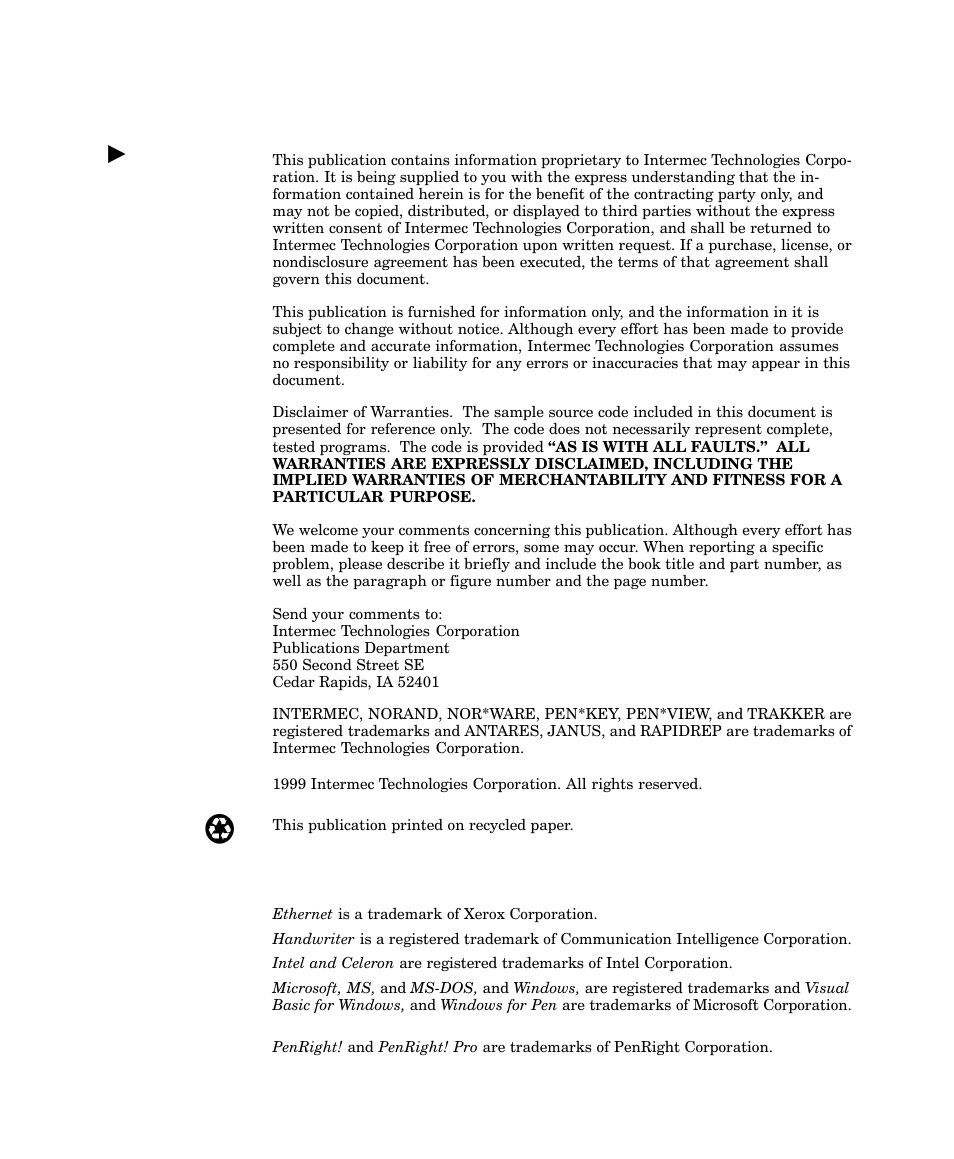 Intermec NORAND 6642 User Manual | Page 2 / 77