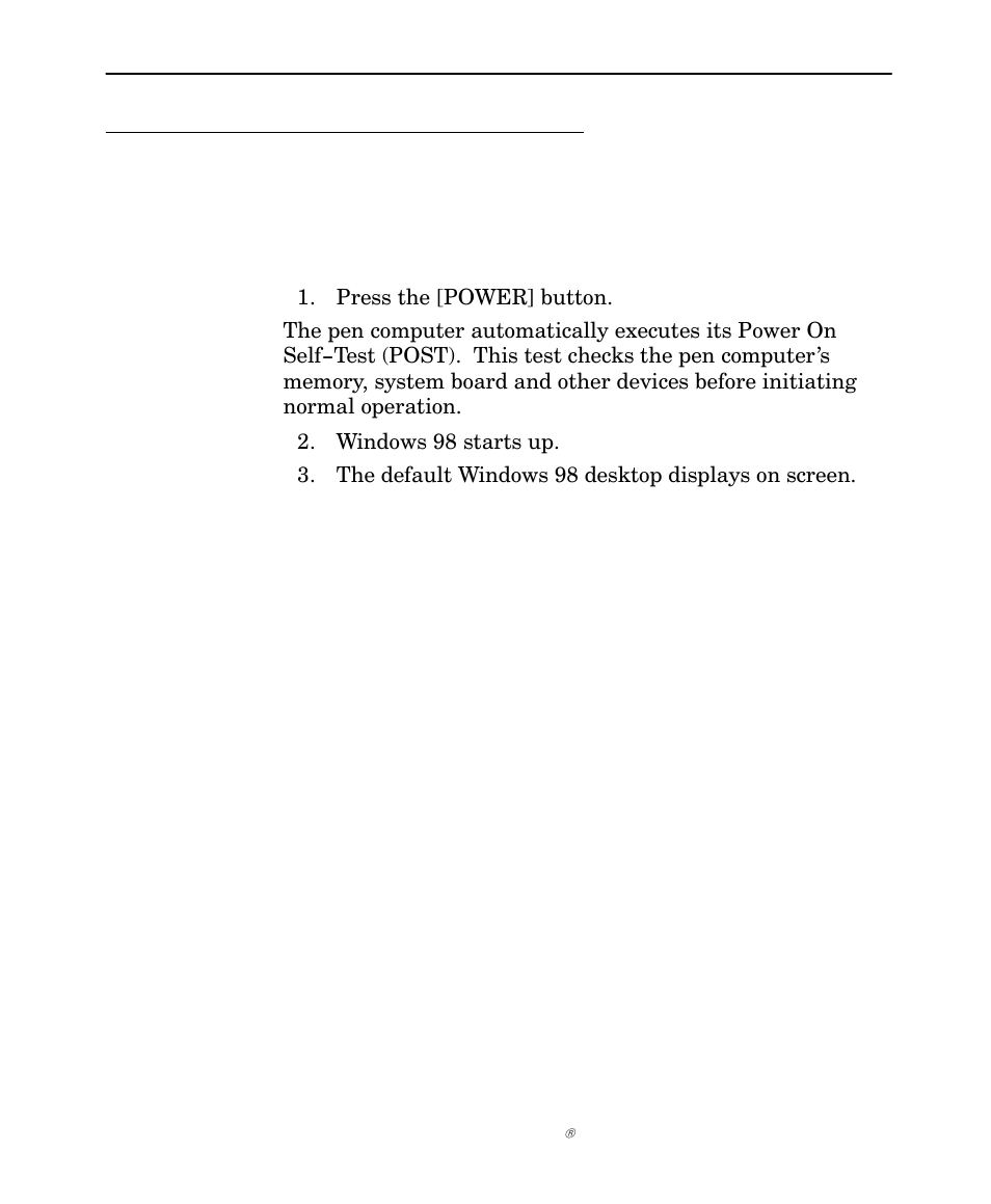 System startup, Startup | Intermec NORAND 6642 User Manual | Page 24 / 77