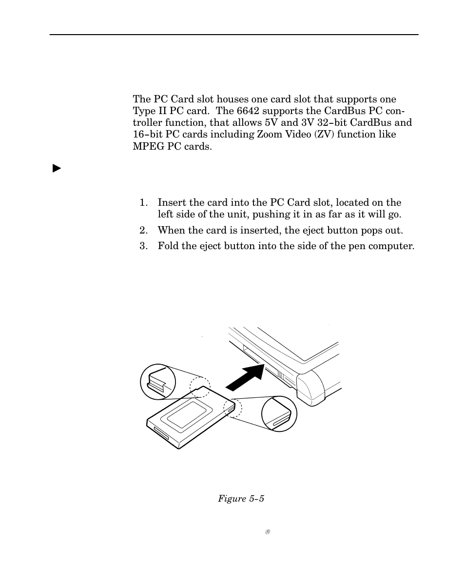 Pc slot, Pc card slot | Intermec NORAND 6642 User Manual | Page 64 / 77