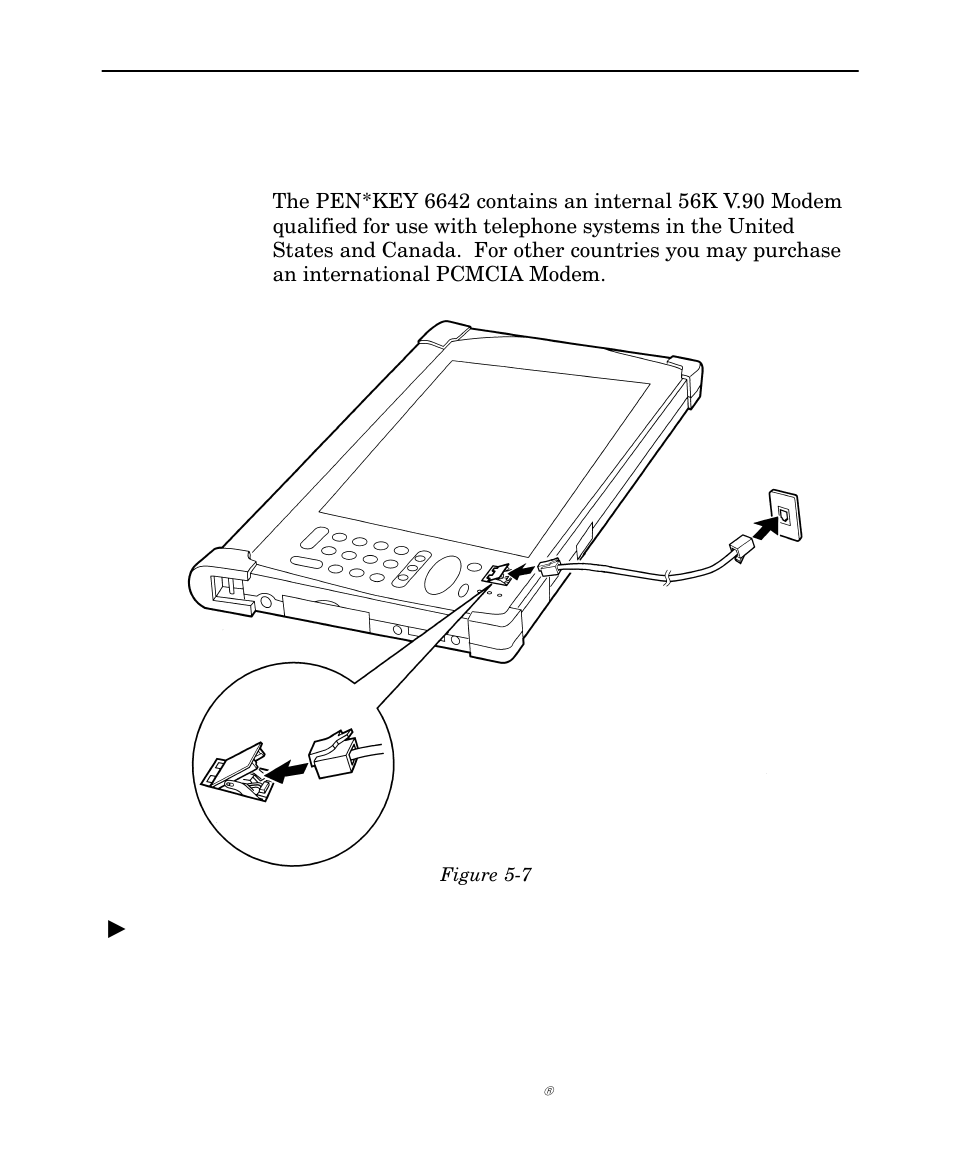 Modem | Intermec NORAND 6642 User Manual | Page 66 / 77