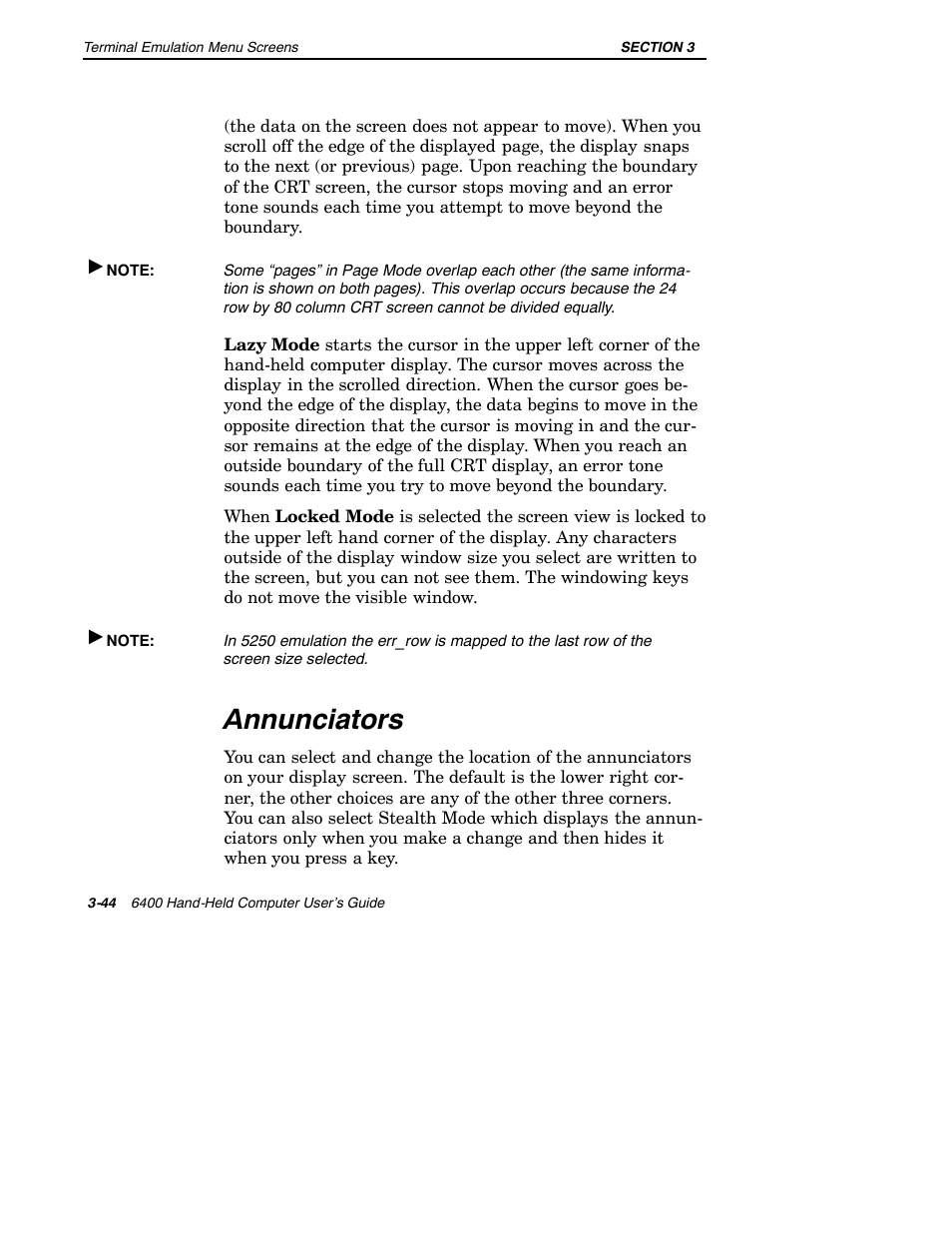 Annunciators | Intermec 6400 User Manual | Page 116 / 196