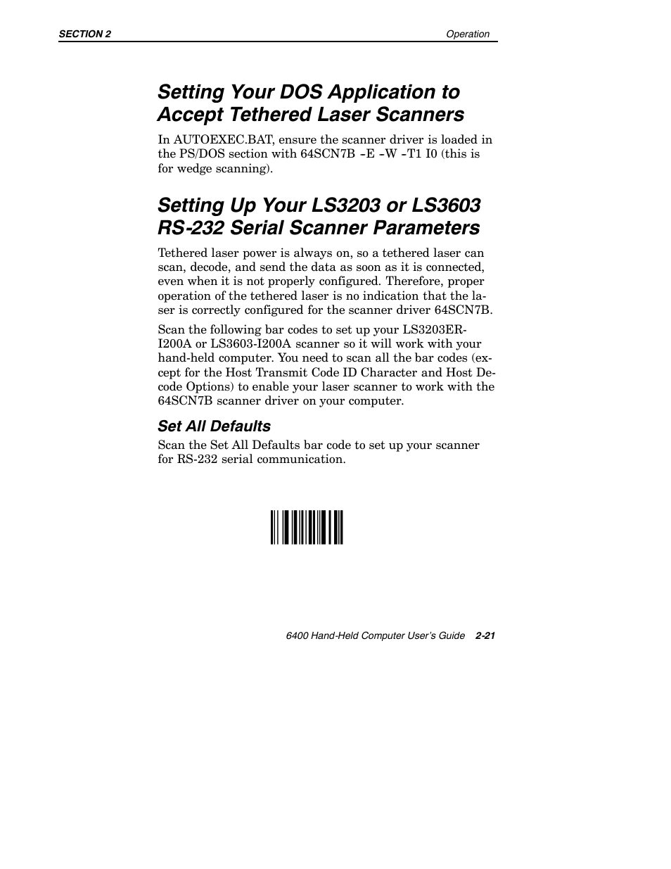 Intermec 6400 User Manual | Page 63 / 196