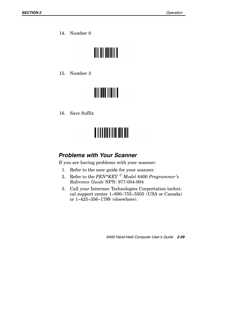 Problems with your scanner | Intermec 6400 User Manual | Page 71 / 196
