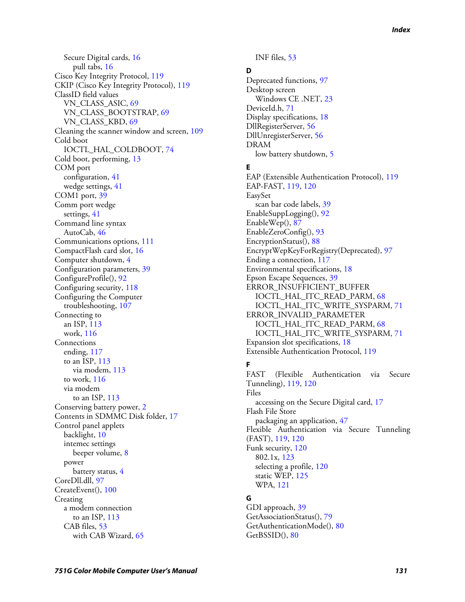 Intermec 751G User Manual | Page 145 / 156