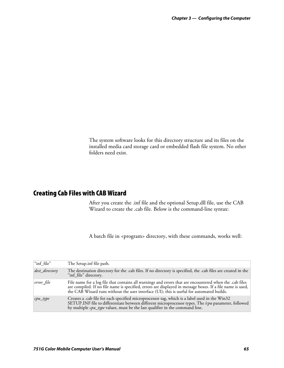 Creating cab files with cab wizard | Intermec 751G User Manual | Page 79 / 156