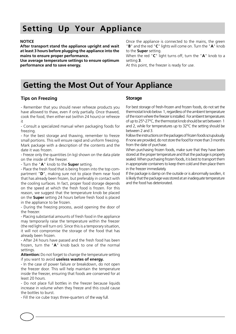 Indesit GSF4100 User Manual | Page 6 / 12