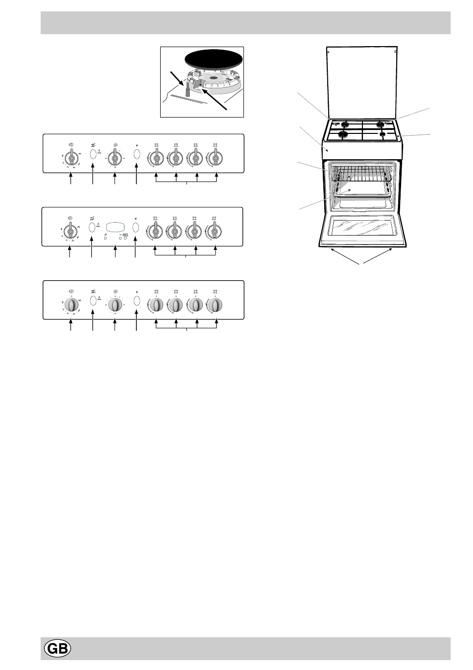 The cooker with gas oven | Indesit K 642R GS/G User Manual | Page 10 / 16