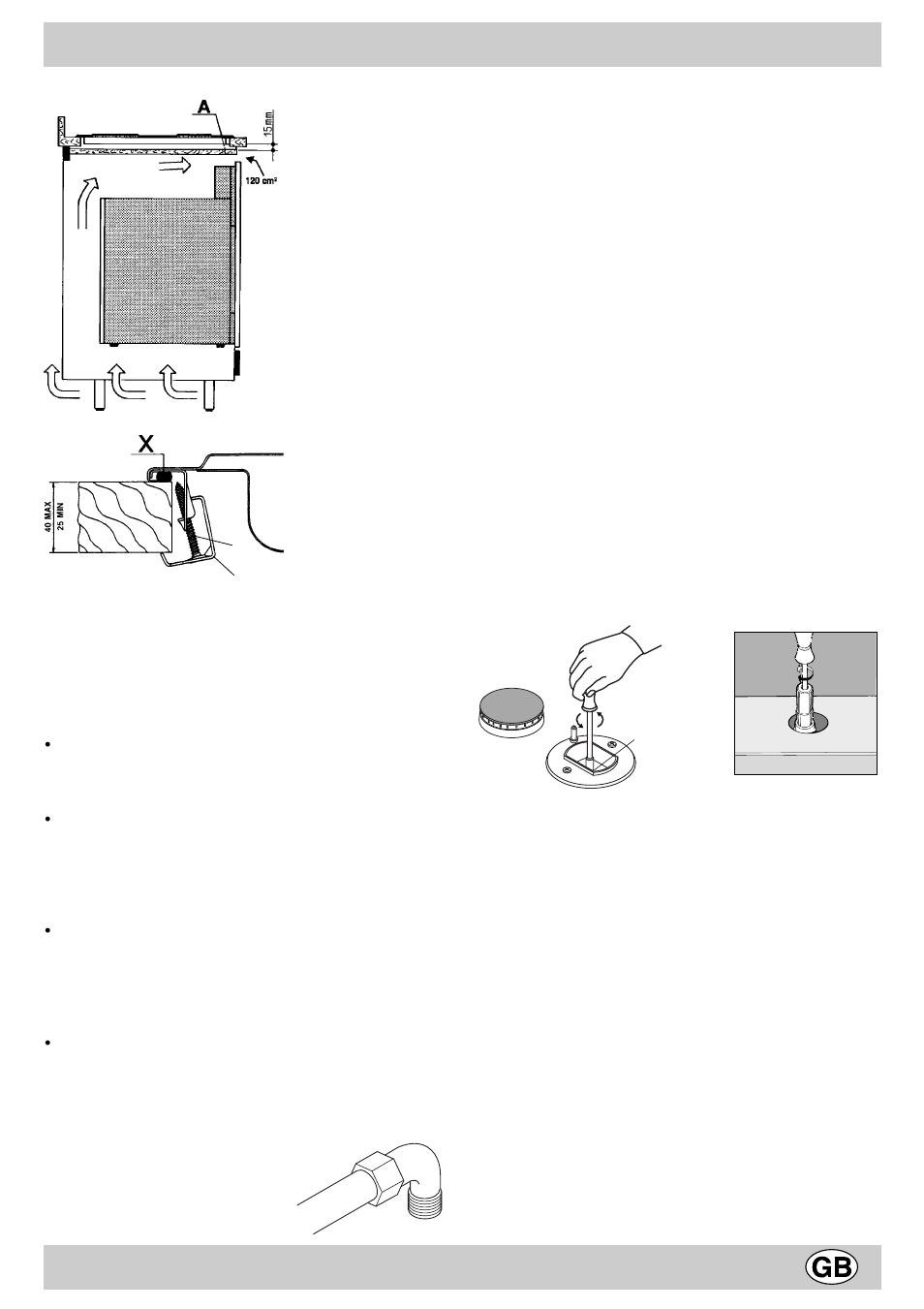 Instructions for the installer | Indesit P 640 TC (IX) User Manual | Page 7 / 12