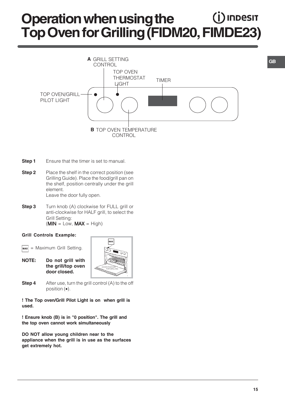 Indesit FIDM20IX/1 User Manual | Page 15 / 40