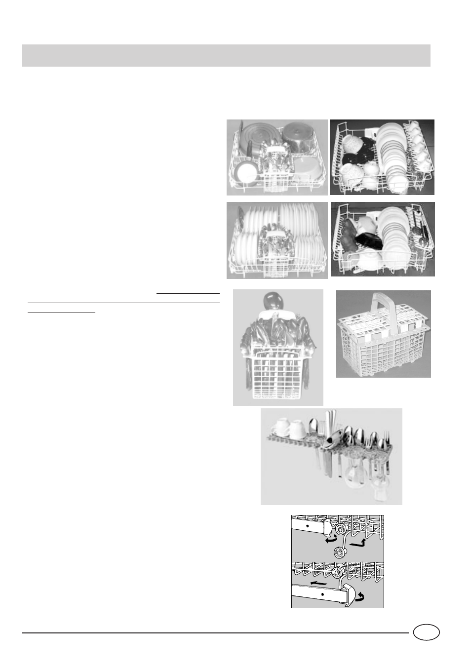 Loading the dishwasher | Indesit IDE 1000 User Manual | Page 7 / 16