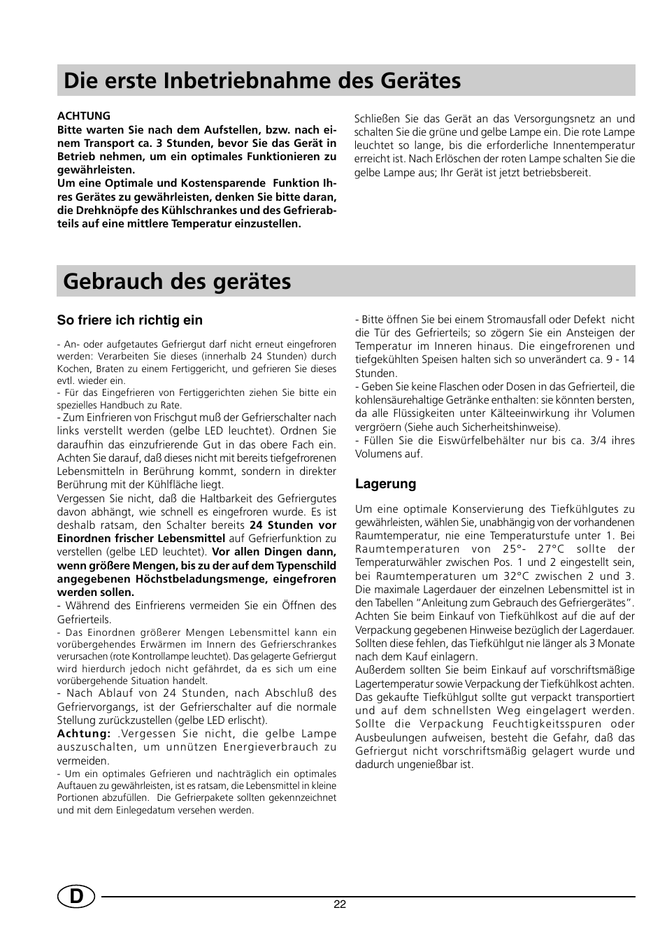 Indesit INF140 User Manual | Page 24 / 48