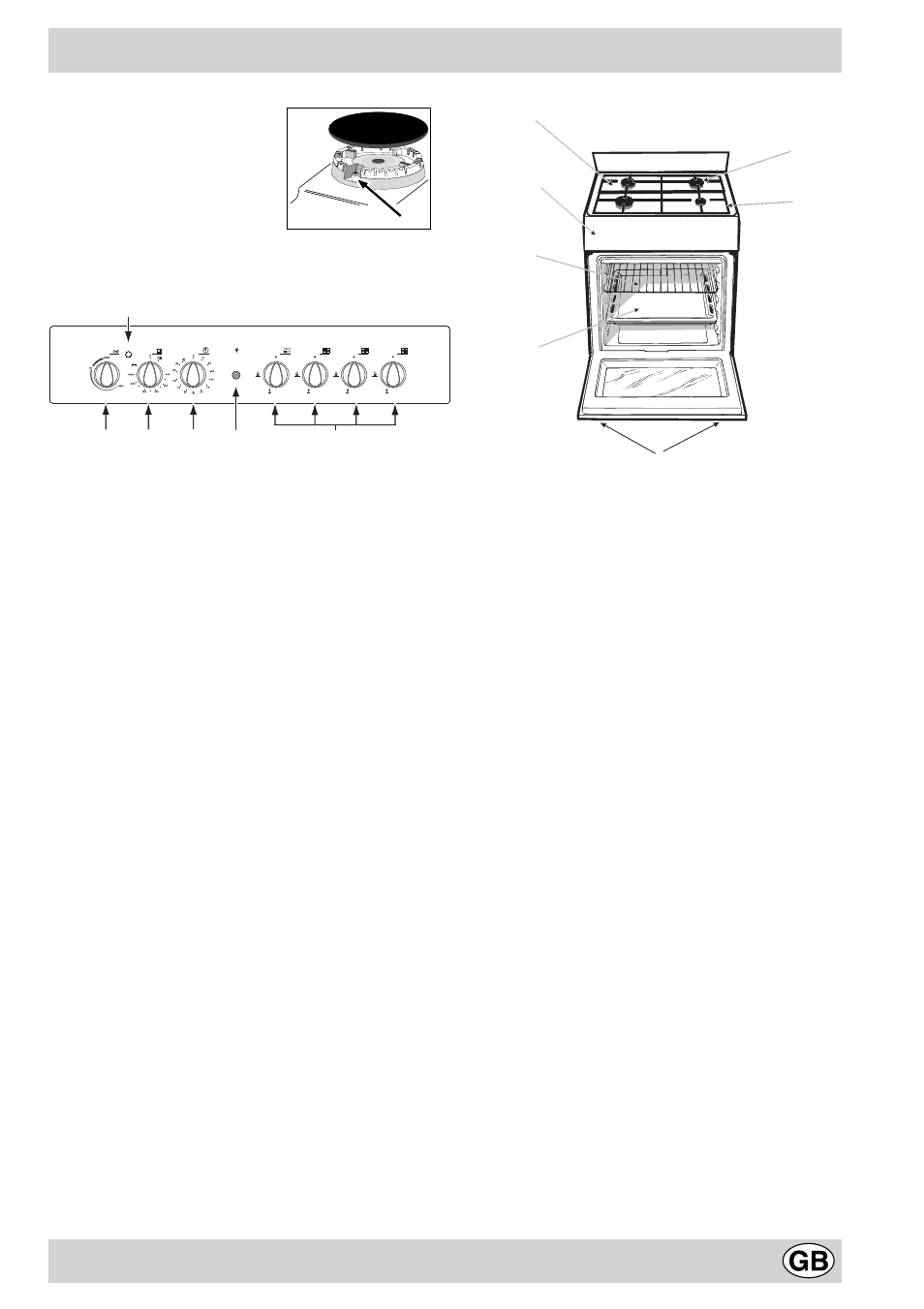 The cooker with electric ventilated oven | Indesit K6G32/G User Manual | Page 9 / 16