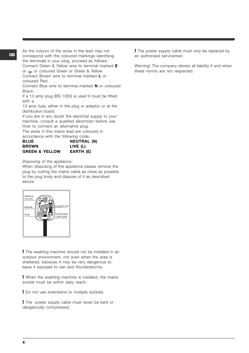 Indesit SIXL 145K User Manual | Page 4 / 16