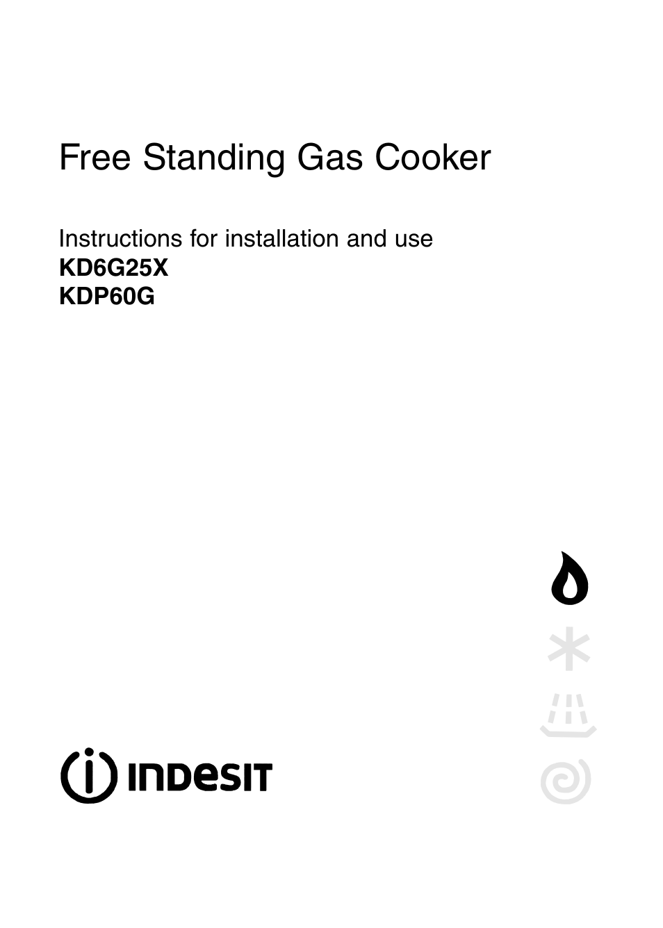 Indesit KDP60G User Manual | 32 pages