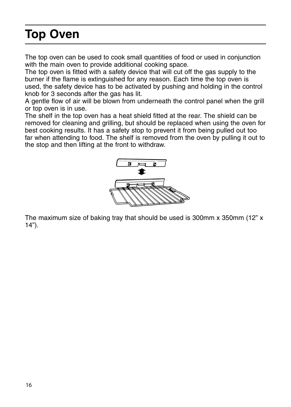 Top oven | Indesit KDP60G User Manual | Page 16 / 32