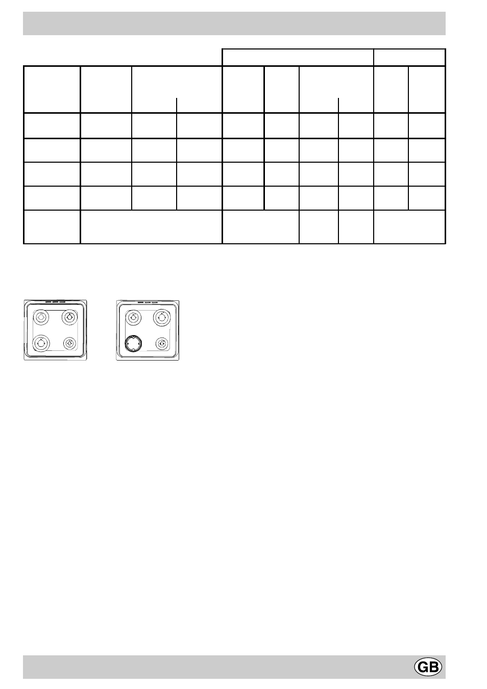 Burner and nozzle characteristics | Indesit K 647R V.C/G User Manual | Page 7 / 16