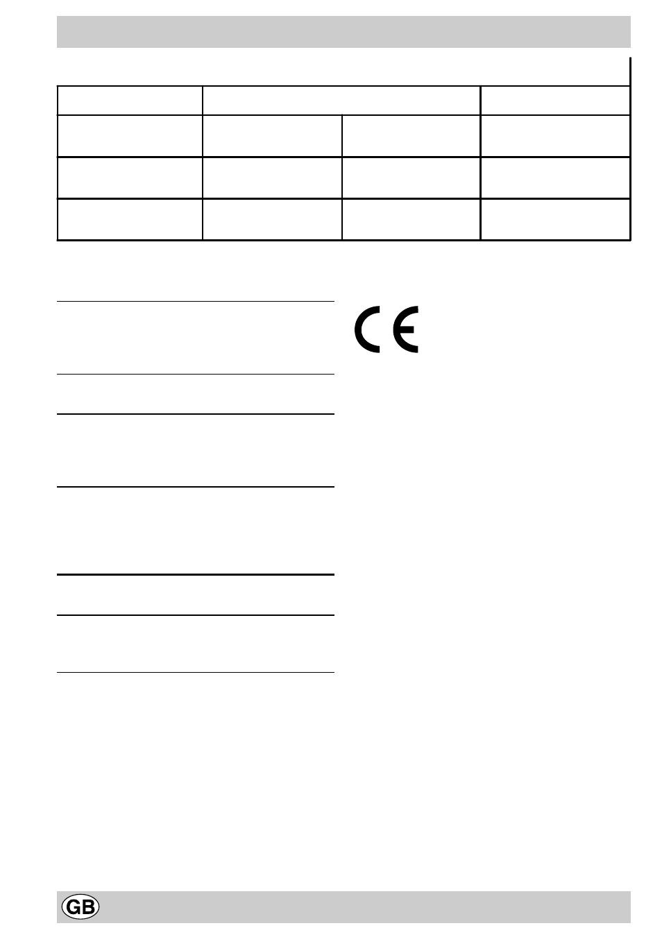 Technical characteristics | Indesit K 647R V.C/G User Manual | Page 8 / 16