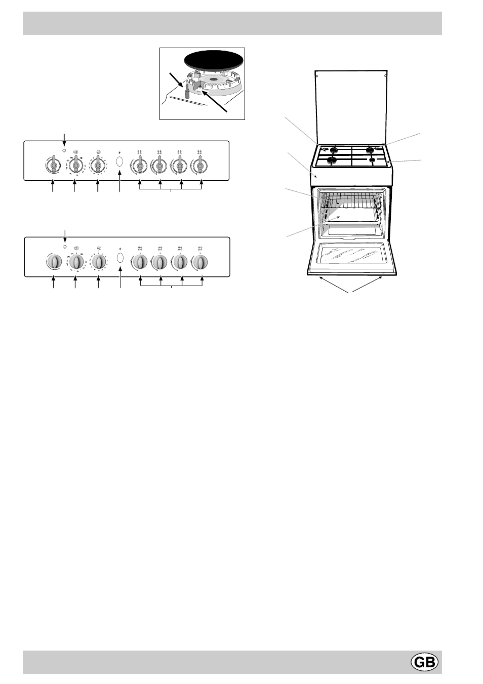The cooker with electric ventilated oven | Indesit K 647R V.C/G User Manual | Page 9 / 16