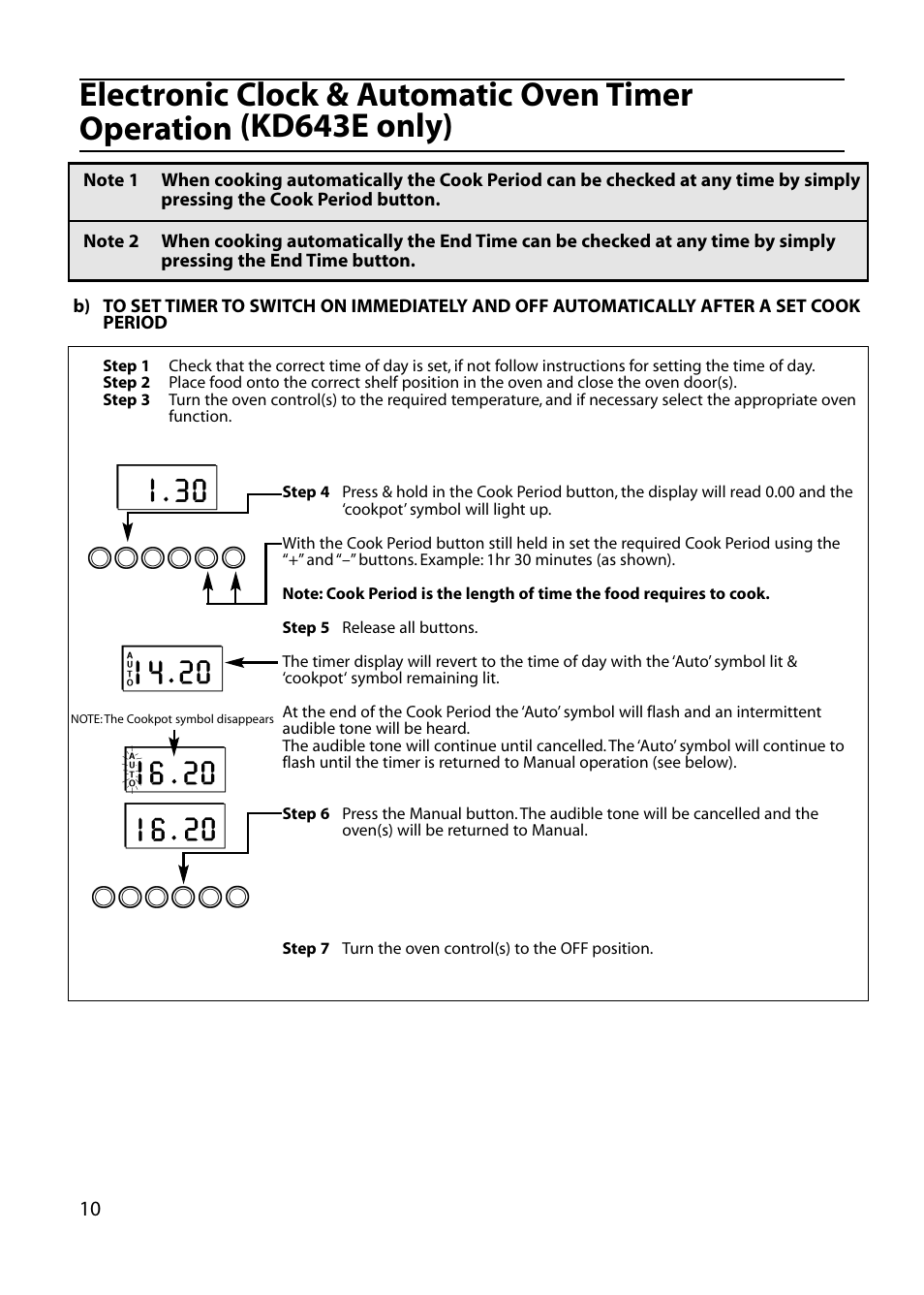 Indesit KD643E User Manual | Page 10 / 32