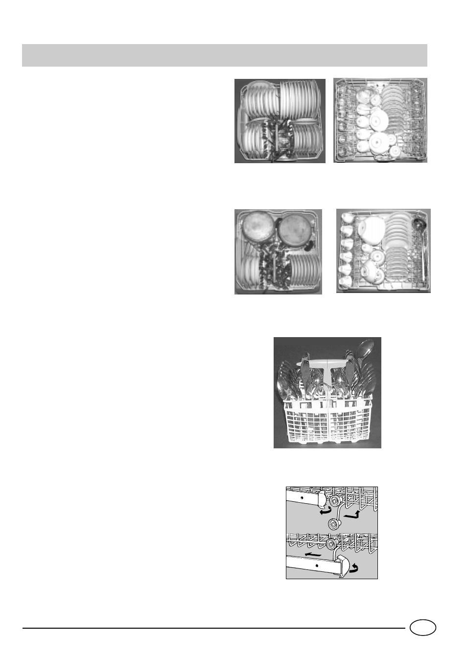 Loading the dishwasher | Indesit DI 67 User Manual | Page 7 / 16