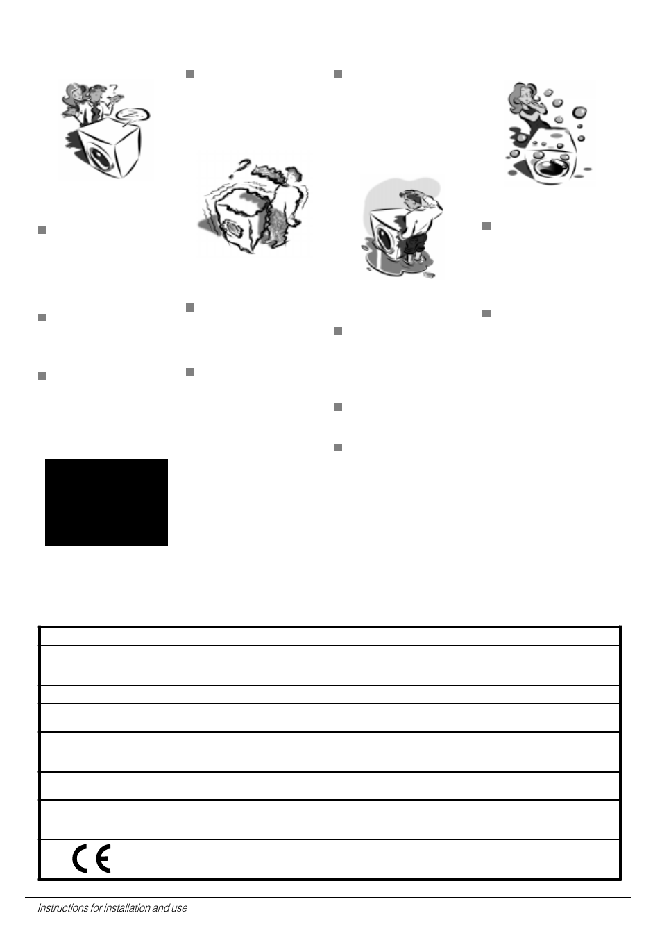 Technical characteristics | Indesit WM 12 X User Manual | Page 10 / 20