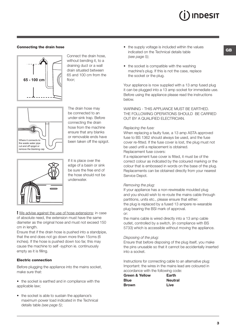 Indesit PWE 9168 S User Manual | Page 3 / 16