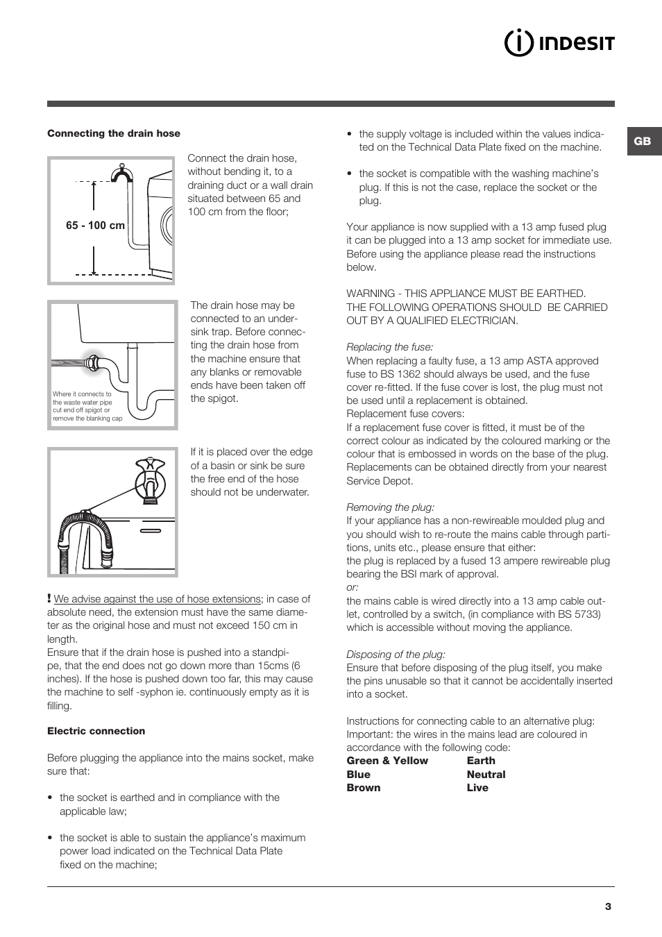 Indesit WASHING MACHINE IWD User Manual | Page 3 / 16
