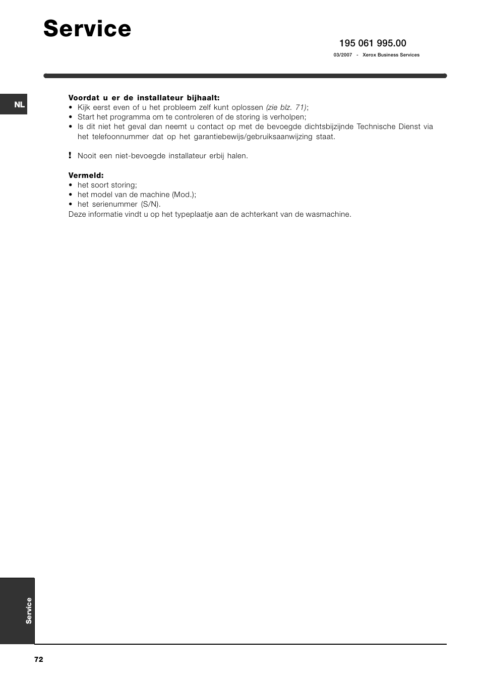 Service | Indesit WIXL 125 User Manual | Page 72 / 72