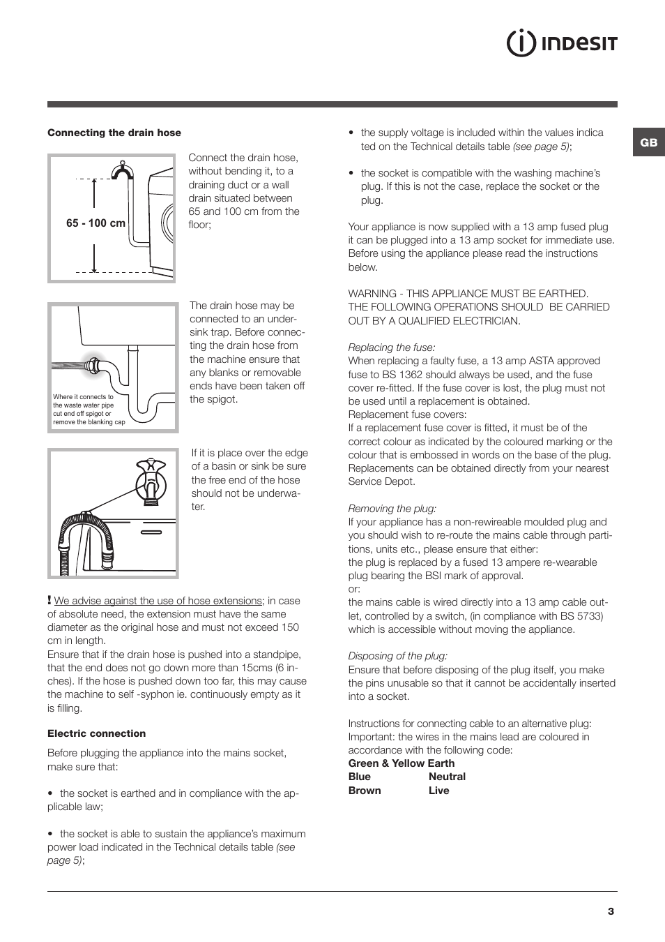 Indesit IWB 5113 User Manual | Page 3 / 16
