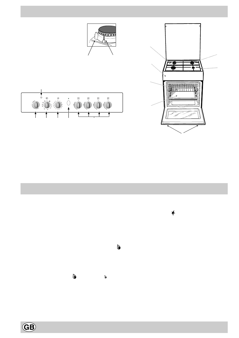 The cooker with electric ventilated oven, The different functions and uses of the oven | Indesit K 642 V/G User Manual | Page 8 / 16