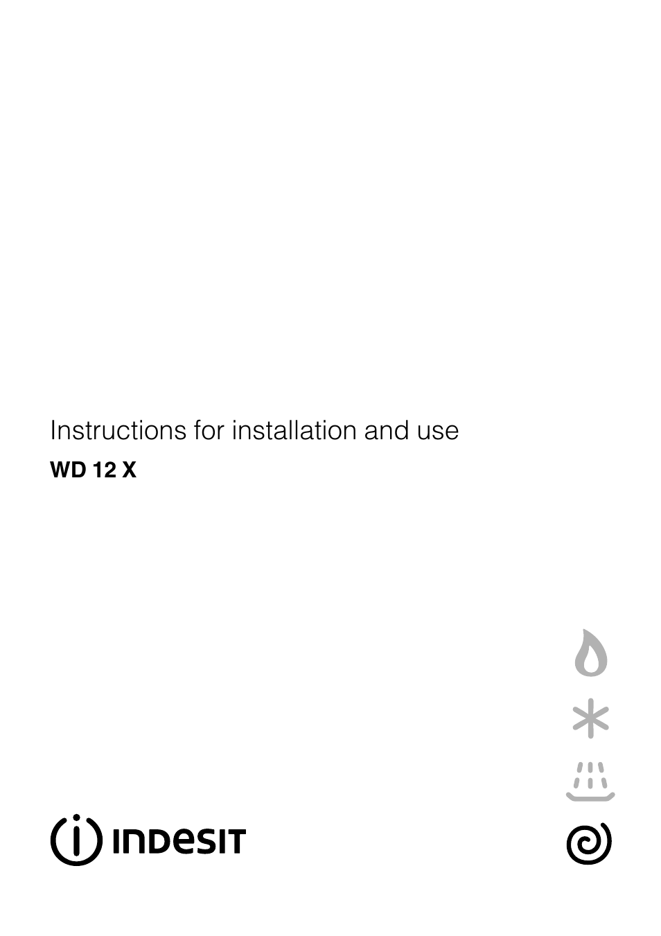 Indesit WD 12 X User Manual | 20 pages